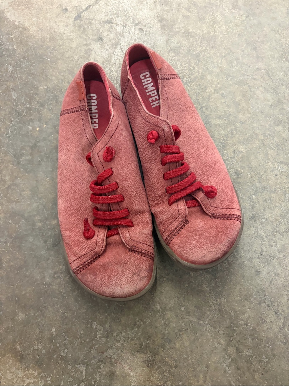 Camper peu cami Women's Pink Casual Lace-Up Sneakers